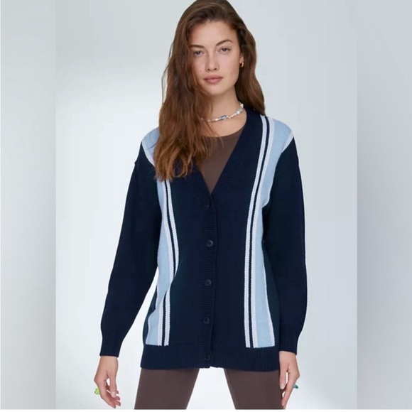 Aritzia Sunday Best Ellis Cardigan sz XS navy blue - Picture 1 of 1